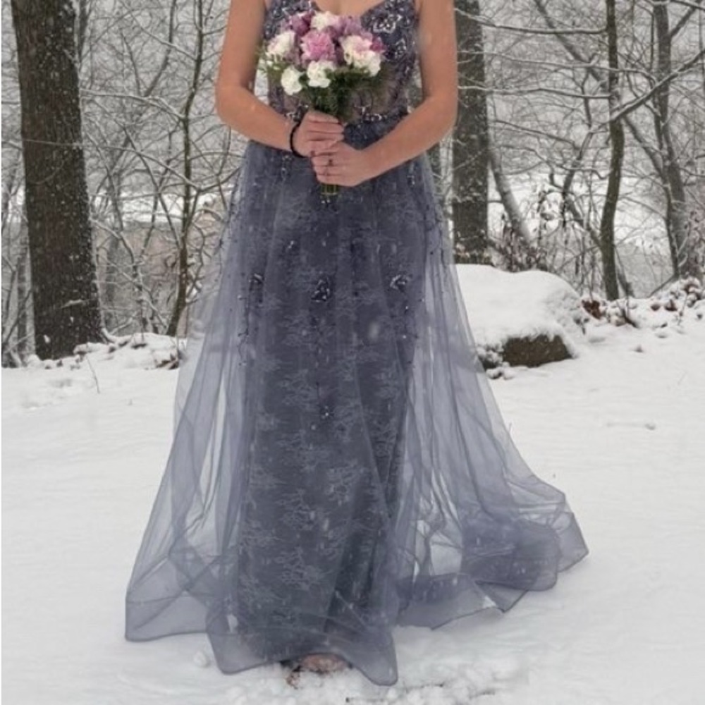 Jovani Midnight Purple Dance Dress Size 2 Worn Once